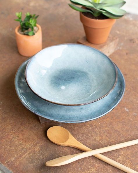 @remibleuboutique posted to Instagram: New dishes make the biggest difference😍 #dishware #newdinnerware #newnew #dishes #ceramicplates #ceramicbowls Lamps Boho, Ceramic Dinner Plates, Ceramic Cutlery, Modern Mirrors, Blue Dishes, Organic Ceramics, Plates And Bowls Set, Modern Dinnerware, Ceramic Dinnerware Set