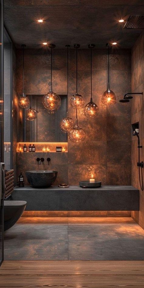 Bathroom Accent Wall, Bathroom Accents, Bathroom Decor Luxury, Bathroom Design Decor, Bathroom Inspiration Decor, Small Bathroom Design, Dream Bathrooms, Small Bathroom Decor, Modern Bathroom Design