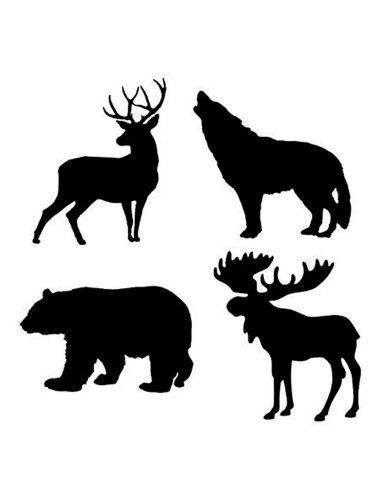 Free printable Wild Animals stencils and templates Wooden Pallet Signs, Wood Burning Patterns Stencil, Stencils For Wood Signs, Animal Templates, Animal Stencil, Black Bedroom Furniture, Wooden Pallet Furniture, Deer Silhouette, Stencils Printables