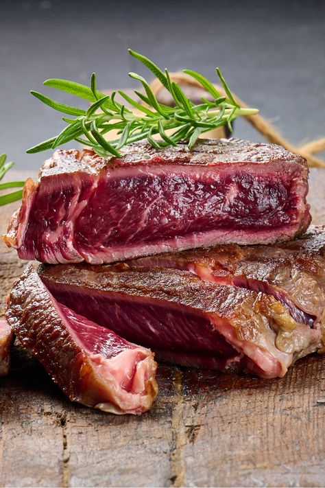 blue rare steak sliced on a wood cutting board Blue Rare Steak, Steak Aesthetic, Rare Meat, Beef Rib Steak, Blue Steak, Cheap Steak, Broiled Steak, Steak And Chips, Medium Rare Steak