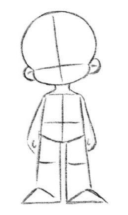 Chino Body Base, Cute Body Base Drawing Chibi, Chibi Body Base Sketch, Body Drawing Chibi, How To Draw Cartoon Faces, How To Draw Chibi Clothes, Chibi Male Poses, Chibi Doll Drawing, Chibi Male Base