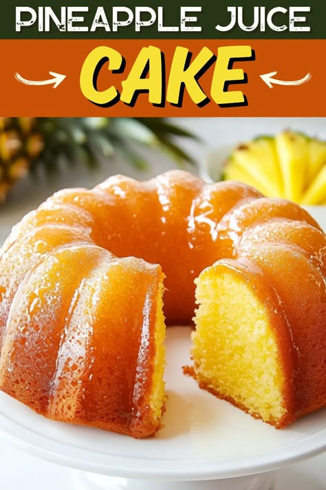 Recipe With Pineapple Juice, Pineapple Baking Recipes, Pineapple Upside Down Cake Recipe 9x13, Box Pineapple Cake, Cake Mix With Pineapple, Pineapple Cake Ideas, Boxed Pineapple Upside Down Cake, Pineapple Juice Cake Recipe, Easy Pineapple Cake Recipe