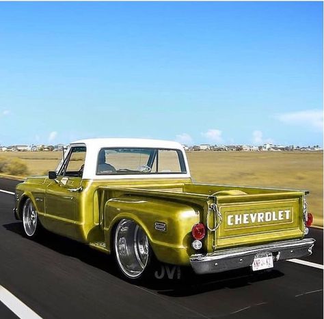 Stepside C10 Stepside, 67 72 Chevy Truck, Old Chevy Trucks, Chevy Stepside, 72 Chevy Truck, Rat Rod Trucks, Old School Trucks, Lowrider Trucks, Old Chevy