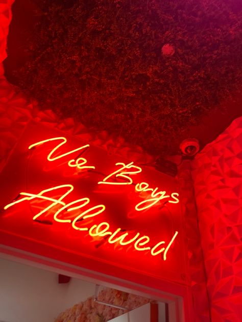 neon sign No Boys Allowed Aesthetic, No Boys Allowed Sign, Manifesting 2024, Sign Aesthetic, Notion Aesthetic, No Boys Allowed, Slumber Party, Slumber Parties, 2024 Vision