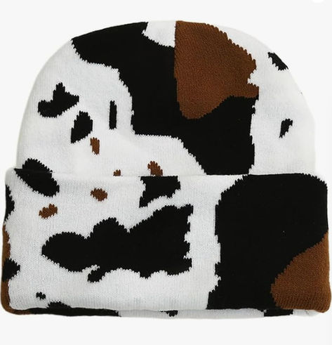 Cow Print Beanie, Cow Print Hat, Clothes Matching, Cozy Beanie, Pc Parts, Fashion Cap, Hat Men, Knit Hats, Outdoor Fashion