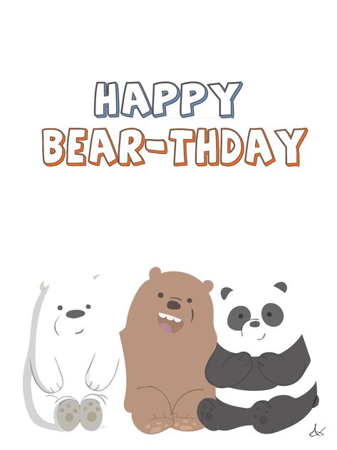 We Bare Bears Birthday Design on Behance We Bare Bears Birthday, Happy Birthday Bear, Ice Bear We Bare Bears, Bear Quote, We Bare Bears Wallpapers, Happy Birthday Wallpaper, Bear Images, Ice Bear, Bear Card