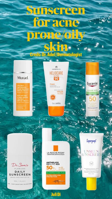 Sunscreen for acne prone/oily skin. Remember to double cleanse your face in your night routine🌞#sunscreen#skincare#oilyskin Sunscreen For Oily Acne Prone Skin, Best Sunscreen For Acne Prone Skin, Best Sunscreen For Oily Skin, Sunscreen For Acne Prone Skin, For Oily Skin Skincare, Best Drugstore Sunscreen, Oily Skin Skincare, Sunscreen For Oily Skin, Sunscreen Skincare