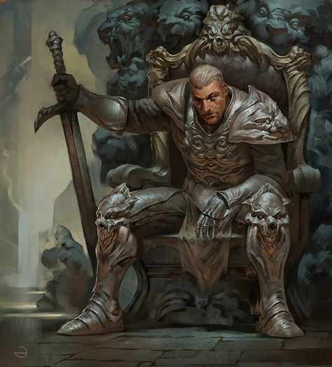 Kjarin Wrosth, o sádico. Antigo capitão de Sallisma, atualmente um mercenário da companhia Bhelstrong. Dungeons And Dragons Characters, Fantasy Armor, High Fantasy, Fantasy Warrior, Fantasy Rpg, Fantasy Inspiration, Medieval Fantasy, Fantasy Artwork, Character Portraits