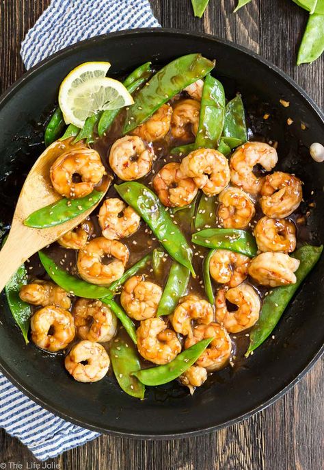 Shrimp And Snow Peas Recipe, Stir Fry With Snow Peas, Snow Peas Stir Fry, Snow Pea Stir Fry, Snow Peas Recipe, Sweet And Spicy Shrimp, Snow Pea, Chinese Vegetables, Shrimp Stir Fry