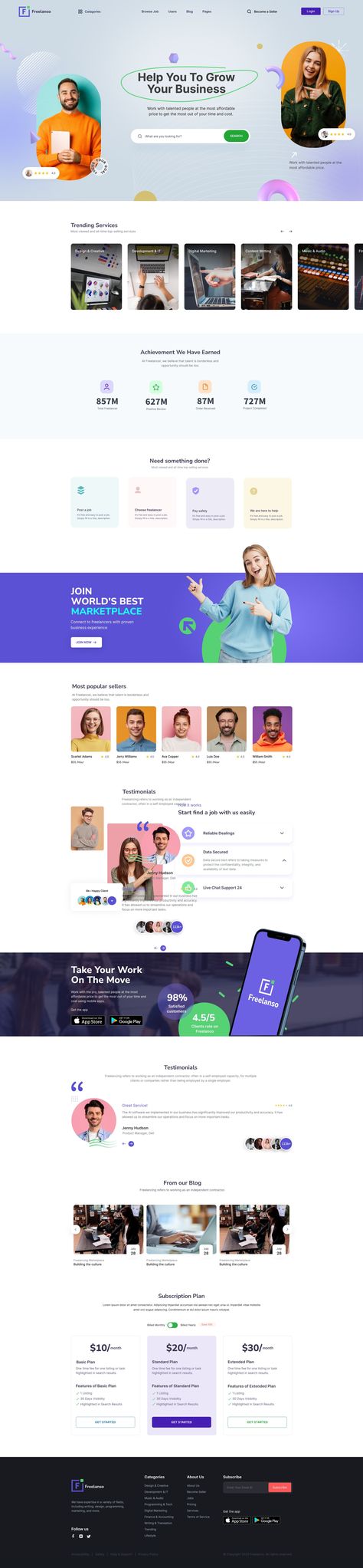 Freelanso Freelancers Marketplace Template Modern Web Design, Webpage Design, Learning Websites, Best Web Design, Best Web, Fashion Store, Digital Marketing, Web Design, Education