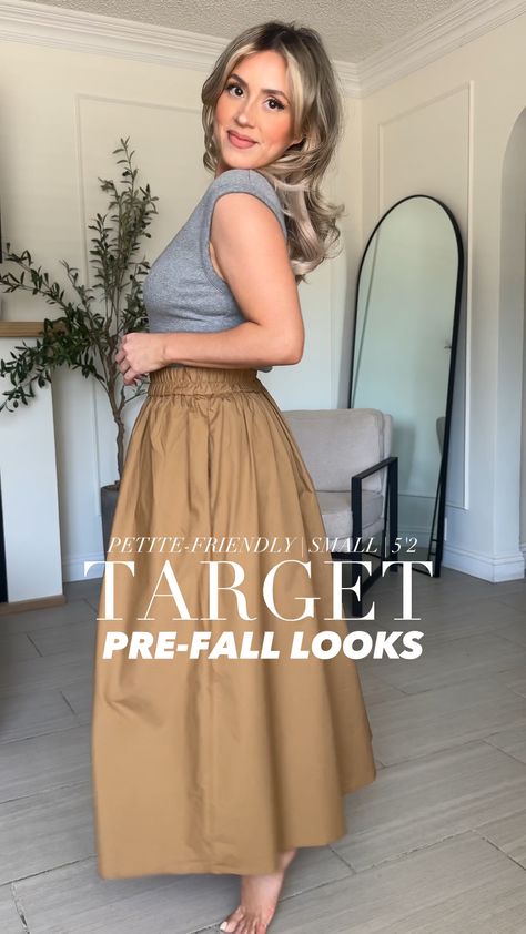 Shop OLSEN LEOPARD and other curated products on LTK, the easiest way to shop everything from your favorite creators. Camel Leather Skirt Outfit, Camel Skirt Outfit, Target Fall Outfits, Skirt And Top Outfits, Camel Skirts, Leather Skirt Outfit, Beige Shirt, Maxi Skirt Outfits, Grey Bodysuit