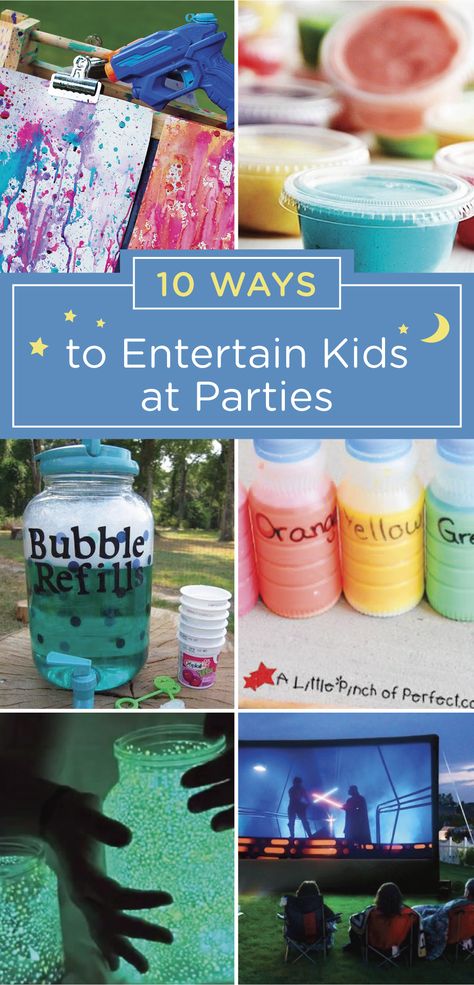 There’s so many fun things that your family can do this summer. Whether it’s a backyard barbeque or a dinner party with friends, make sure you also have some special activities to keep the kids busy with these 10 ways to entertain kids at parties. Try using an outdoor movie theater, a giant bubble station, or a backyard scavenger hunt to make sure the children are having as much fun as the adults. Click here to learn more. Backyard Party Activities, Party Games Adults, Games Adults, Backyard Kids Party, Backyard Party Games, Indoor Birthday Parties, Party Stations, Party Activities Kids, Indoor Birthday