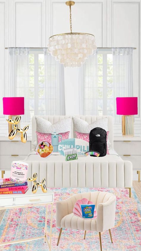 After school!! Costal Bedroom, Preppy Bedroom Decor, Pink Bedroom For Girls, Preppy Bedroom, College Room Decor, Home Decor Aesthetic, Aesthetic Home Decor, Dorm Room Inspiration, Preppy Room Decor