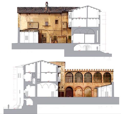 Conservation Architecture, Renovation Architecture, 포트폴리오 레이아웃, Architecture Portfolio Design, Architecture Sketchbook, Architecture Design Sketch, Architecture Design Drawing, Architecture Collage, Architecture Graphics