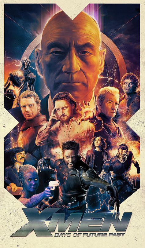 X Men Days Of Future Past production still poster artwork Film Marvel, Patrick Stewart, Ian Mckellen, Days Of Future Past, Uncanny X-men, James Mcavoy, Man Movies, Alternative Movie Posters, Michael Fassbender