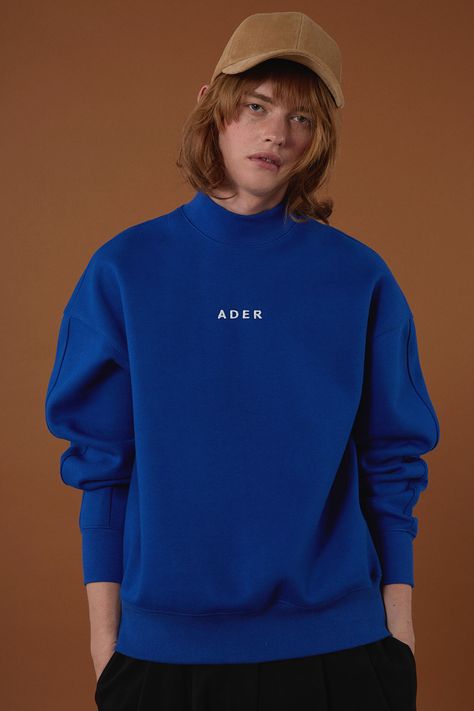 [unisex] Basic ADER sweatshirts Sweatshirt Merch Ideas, Sweatshirt Branding, Sweatshirt Design Ideas, Printed Hoodies Sweatshirts, Trendy Hoodies, Shirt Design Inspiration, Tee Shirt Designs, Clothing Line, Blue Sweatshirt