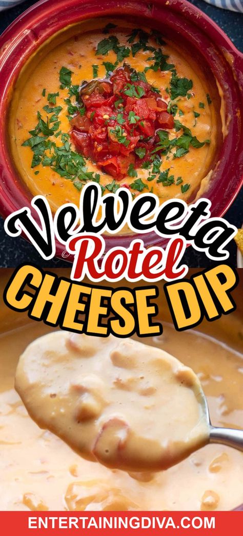 Easy Crockpot Velveeta Rotel Cheese Dip | Recipes Dip Recipes With Velveeta Cheese, Velveeta Bean Dip, Dip With Rotel And Velveeta, Velveeta And Rotel Dip, Easy Queso Dip Crockpot, Rotel Cheese Dip Velveeta, Velveeta Dip Recipes, Crockpot Velveeta Cheese Dip, Cheese Dip Recipes Velveeta