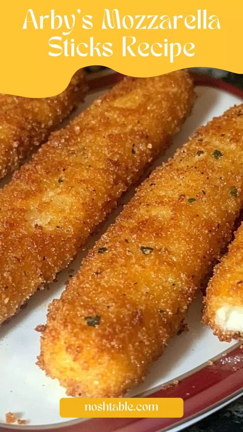 Arby’s Mozzarella Sticks Recipe – Nosh Table Recipes Using Mozzarella Cheese Sticks, Mozzerella Stick Recipe, Onion Rings Recipe Easy, Mozzarella Sticks Recipe, Italian Breadcrumbs, Pecan Salad, Garlic Seasoning, Mozzarella Sticks, Cheese Sticks