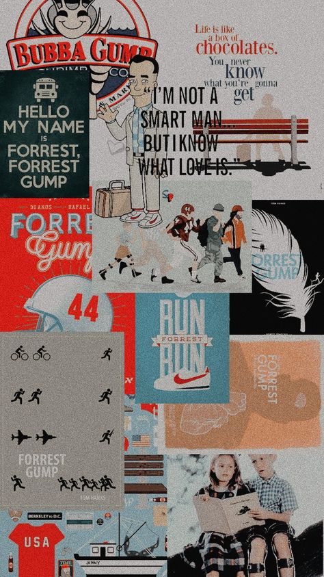 Forrest Gump wallpaper collage Tumblr Forest Gump Wallpaper, Forrest Gump Wallpaper, Forrest Gump And Jenny Costume, Forrest Gump Running Costume, Forrest Gump Memes, Forrest Gump Halloween Costume, Forrest Gump Poster, Forrest Gump Running, Nike Cortez Forrest Gump