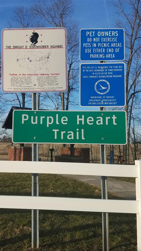 Ohio welcome center. Just passing through to get to Indiana Welcome Center, Dayton Ohio, Purple Heart, Picnic Area, Pet Owners, Highway Signs, Indiana, Transportation, Ohio