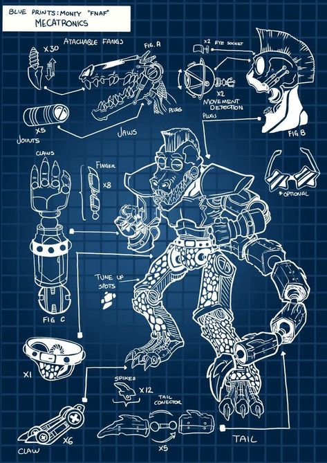 Fnaf Blueprints, Glamrock Animatronics, Fnaf Outfits, Monty Gator, Fnaf Crafts, Fnaf Oc, Survival Horror Game, Animatronic Fnaf, Fnaf Wallpapers