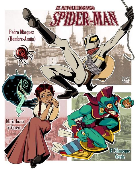 All Spiderman, Mexican Revolution, Spiderman Artwork, Spider Art, Marvel Spiderman Art, Spiderman Comic, The Spider, Superhero Design, Spiderman Art