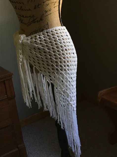 Boho Beach Sarong, Swimsuit Cover-up, Crocheted Wrap, Fringed Shawl Crochet Skirt Cover Up Pattern Free, Crochet Beach Cover Up Skirts, Beach Cover Crochet, Crochet Waist Wrap, Crochet Beach Shawl, Crochet Beach Wrap, Wrap Skirt Crochet, Beach Cover Up Crochet, Crochet Swimsuit Coverup