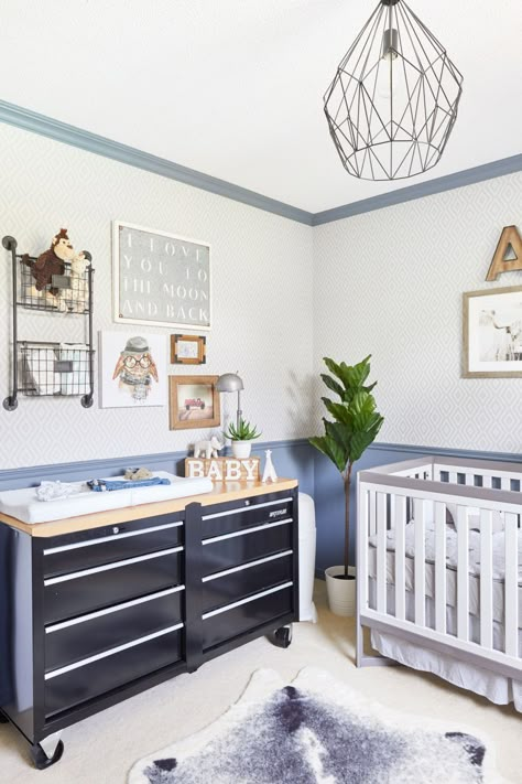 Boy Changing Table, Change Table, Baby Boy Bedroom, Baby Changing Table, Toddler Classroom, Baby Boy Room Nursery, Nursery Room Boy, Nursery Room Inspiration, Toddler Rooms