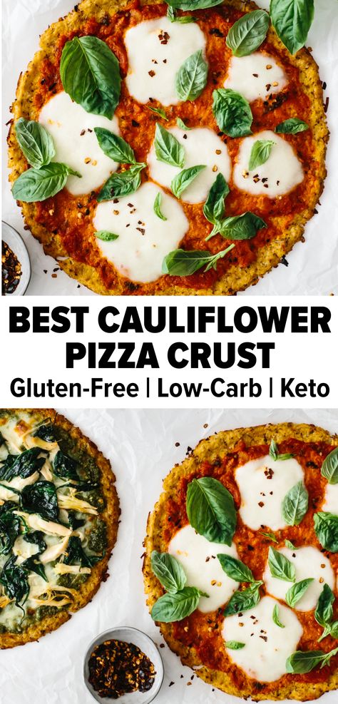 Cauliflower Pizza Crust Recipe, Cauliflower Pizza Crust, Healthy Pizza Recipes, Keto Pizza, Pizza Crust Recipe, Best Low Carb Recipes, Cauliflower Crust Pizza, Cauliflower Pizza, Healthy Pizza