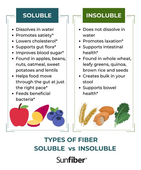 Soluble Vs Insoluble Fiber, Soluble Fiber Foods, Bacteria Types, Fiber Foods List, Fiber Benefits, Insoluble Fiber, Gut Health Diet, Whole Grain Cereals, Regular Bowel Movements