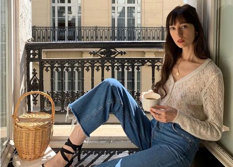 French Wardrobe, French Girl, Balcony, A Woman, Paris, Wardrobe, Coffee