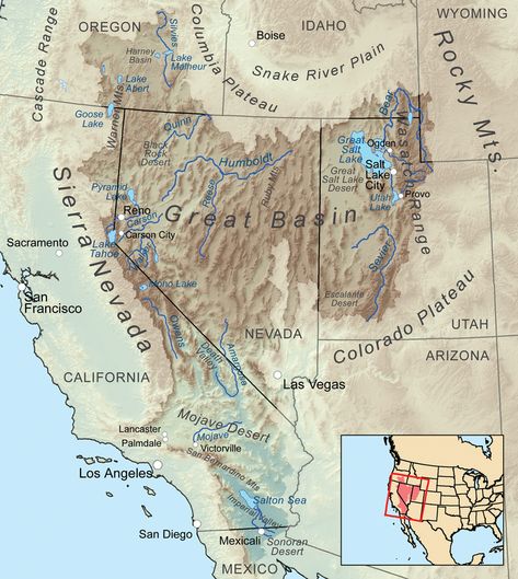 Great Basin National Park, Salton Sea, Great Basin, Lake Mead, Mojave Desert, Sacred Places, Native American Culture, Sierra Nevada, Historical Maps