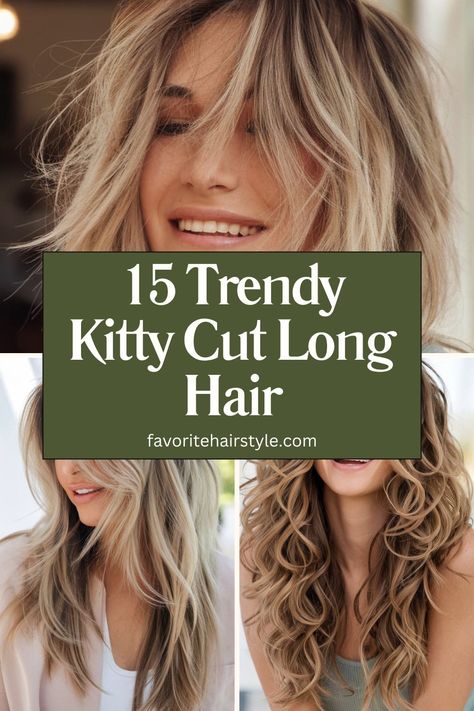 Kitty Cut Long Hair is a stylish and playful hairstyle that combines the elegance of long locks with a chic, modern twist. Disconnected Layers Long Hair Face Frame, 2010s Layered Hair, Long Haircut Lots Of Layers, Chin Layers Long Hair, Modern Long Haircut For Women, Long Face Framing Layers Haircut, Curtain Bangs Fine Long Hair, Haircut Ideas 2024 Long Hair, Haircuts For Thick Coarse Hair Long