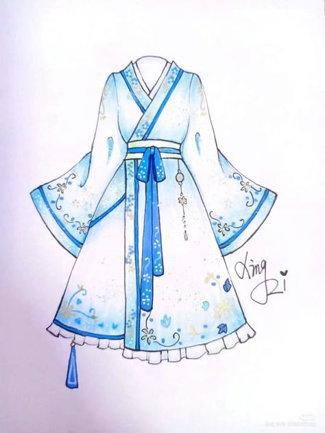 Kimono Drawing Design, Anime Kimono Drawing, Korean Hanbok Drawing, Kimono Design Drawing, Kimono Sketch, Kimono Drawing, Hanbok Drawing, Dress Drawing Easy, Word Art Drawings