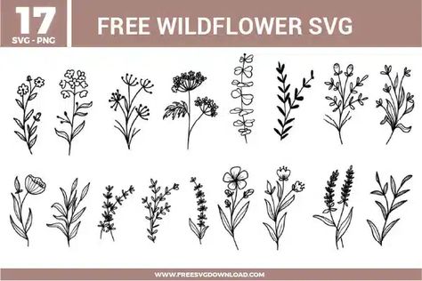 Elevate your crafting with our stunning collection of 17 free Wildflower SVG cut files. Compatible with cricut! Daisy Svg, Nature Svg, Wildflower Svg, Floral Svg, Flower Meadow, Free Cut Files, Diy House Projects, Flower Svg, Flower Border