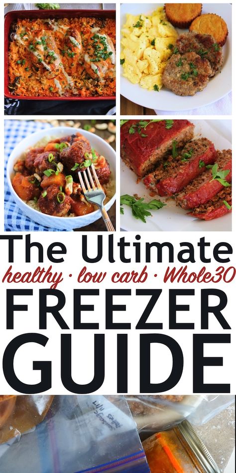 Whole 30 Freezer Meal Prep, Freezer Fit Recipes, Low Carb Make Ahead Meals To Freeze, Whole Food Freezer Meals, Freezer Meals For Diabetics, Thm Freezer Meals, Clean Freezer Meals, Paleo Freezer Meals, Freeze Meals