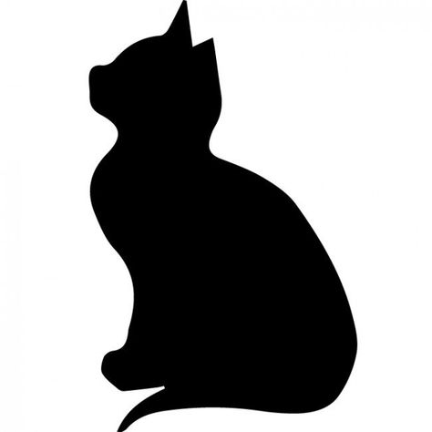 Silhouette Chat, Cat Template, Black Cat Silhouette, Cat Applique, Image Chat, Cat Quilt, Animal Silhouette, Cat Silhouette, Cat Crafts