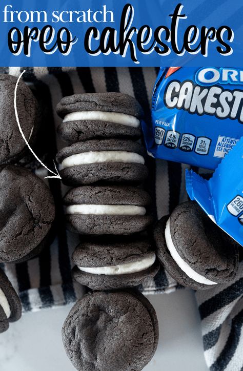 Oreo Cakesters Recipe, Oreo Cakesters, Homemade Oreos, Oreo Cookie Recipes, Cooking With Karli, Kid Hair, Oreo Recipes, Soft Bakes, Flavored Popcorn