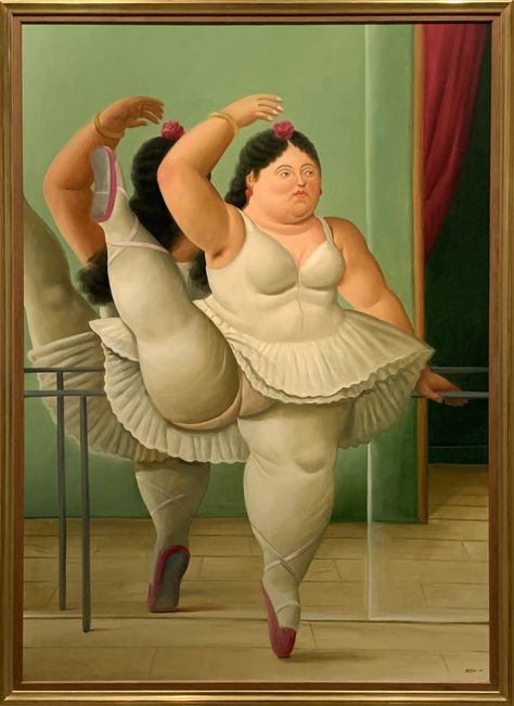 https://flic.kr/p/2kyTapT | MADRID (Spain). CentroCentro. 2020. Serie América Latina: Fernando BOTERO. "Bailarina en la barra" (Dancers at the Bar). Óleo sobre lienzo (2001). Colección privada. Van Eyck, Jan Van Eyck, Figurative Artists, Oil Painting Reproductions, Norman Rockwell, Naive Art, Painting Reproductions, Ballet Dancers, Canvas Art Painting