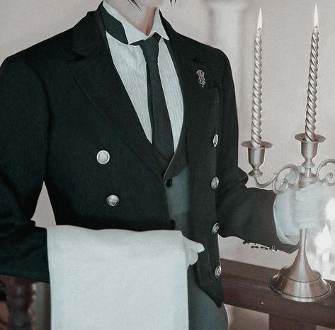 Royal Servant Aesthetic Male, Fancy Butler Outfit, Servant Aesthetic Male, Royal Servant Outfit Male, Victorian Butler Uniform, Butler Aesthetic Victorian, Butler Outfit Men, Fantasy Butler, Butler Clothes