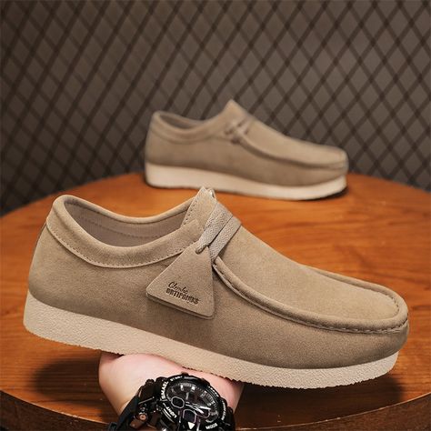 Fashion Khaki Casual Shoes For Men Suede Leather Loafers Men Platform Slip-on Men's Driving Shoes Driving Shoes Men, Men Suede, Driving Shoes, Leather Loafers, Mens Casual Shoes, Loafers Men, Suede Leather, Leather Shoes, Casual Shoes