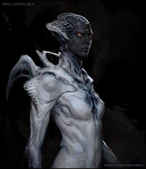 ArtStation - Angel, DAVID MASSON SANGABRIEL Alien Concept, Spaceship Concept, Star Wars Rpg, San Gabriel, Alien Creatures, Visual Development, Monster Art, Creature Design, Work On