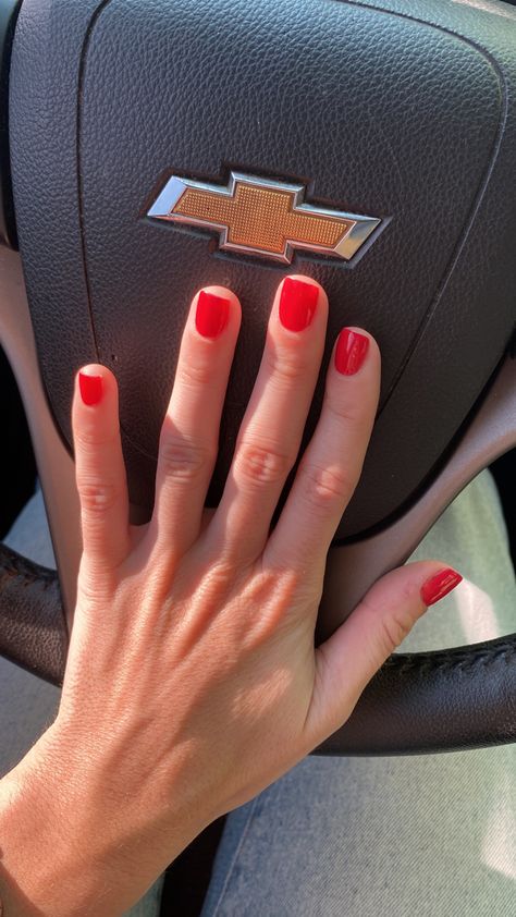 Red nails Red Shades Nails, Tomato Red Nails, Shades Nails, Red Shades, Love Nails, Red Nails, Nail Inspo, Coca Cola, Hair And Nails