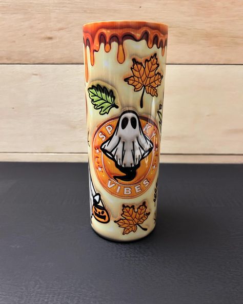 First spooky tumbler of the season! 🎃👻🕸️🕷️💀 Spooky Tumbler, Diy Tumblers, Tumbler, Thanksgiving, Quick Saves