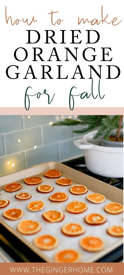 Sep 2, 2020 - The simplest instructions for How to Make a Dried Orange Garland. Dried oranges are simple to make, eco-friendly and only cost a few dollars! Dried Orange Garland, Joululahjat Diy, Easy Diy Fall Decor, Decorate Ideas, Easy Fall Decor, Easy Decor, Dried Oranges, Fall Thanksgiving Decor, Fall Deco