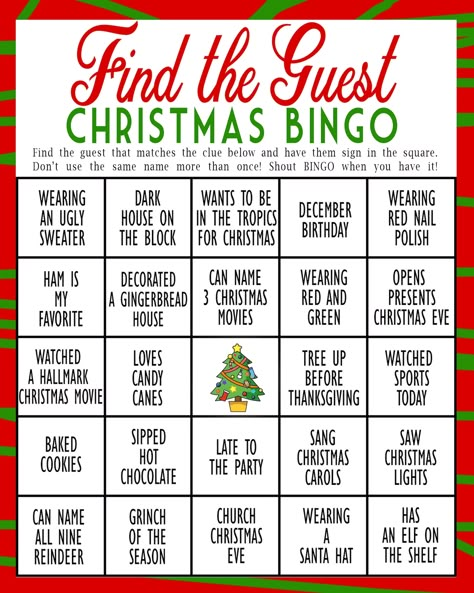 Christmas MINGLE BINGO / Party Icebreaker/ Party Games/ Fun - Etsy Games For Christmas Party Families Fun Target, Formal Christmas Party Games, Christmas Party Favors For Family, Church Ladies Christmas Party Games, Christmas Mingle Games, Easy Office Christmas Party Games, Work Holiday Games, Friendmas Party Games, Christmas Icebreaker Games