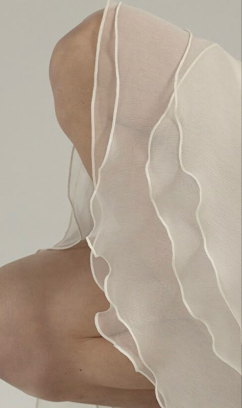 Layering Textures Fashion, Organza Aesthetic, Transparent Outfit, Textured Fashion, Danielle Frankel, Textures Fashion, Transparent Fabric, Fabric Photography, Layered Fabric