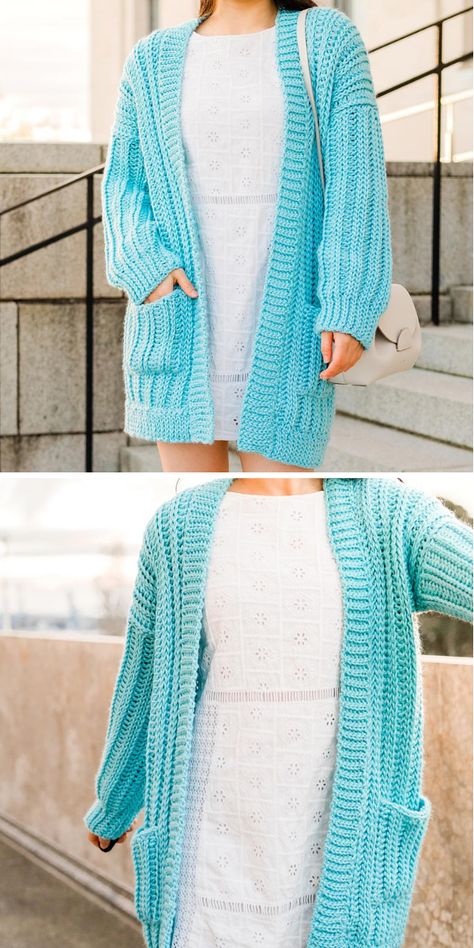 Crochet Cardigan Pattern Free Women, Feminine Crochet, Crochet Cardigan Tutorial, Crochet Blouse Pattern, Pretty Cardigans, Crochet Cardigan Pattern Free, Crochet Kimono, Crochet Cardigans, Crochet Vest Pattern