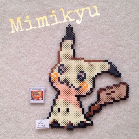 Perler Bead Patterns Pokemon, Perler Beads Pokemon, Pokemon Mimikyu, Pokemon Bead, Pokemon Perler Beads, Easy Perler Beads Ideas, Perler Bead Templates, Perler Crafts, Hama Bead