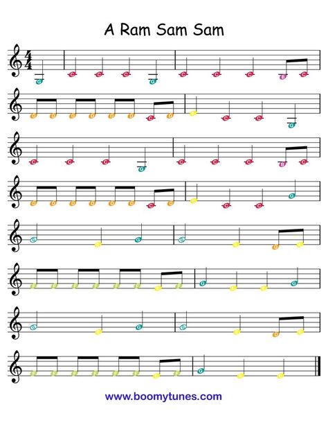 Free PDF Downloadable Sheet Music with Boomwhackers® Colors. Play-along with Boomwhackers®, Deskbells, Handbells, Xylophone, Glockenspiel and more… Boomwhackers Songs, A Ram Sam Sam, Piano Music For Kids, Boomwhacker Music, Preschool Music Activities, Music Education Activities, Sheet Music With Letters, Keyboard Sheet Music, Piano Lessons For Kids